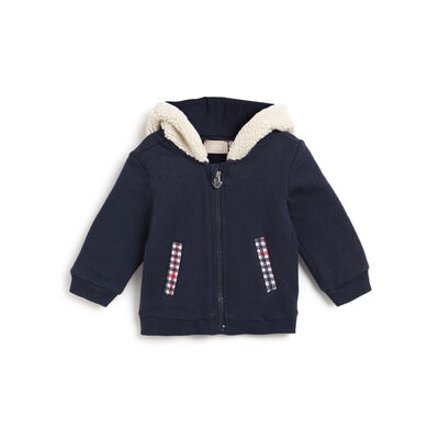Boys Dark Blue Solid Sweatshirt